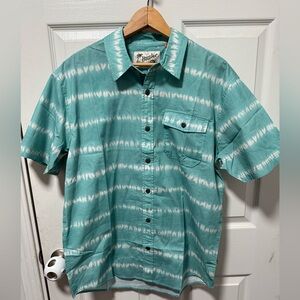 Howler Bros San Gabriel Short Sleeve Shirt Mens Seaspray Button Down NWOT